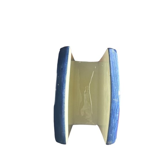 Fitzpatrick Signed  Vintage 1990s Pottery Set Napkin Holder Candle Holder And Se - Picture 6 of 8